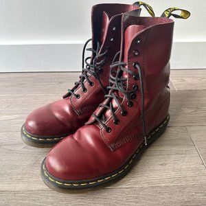 Bottes Doc Martens high boots in red -- size 9 men US